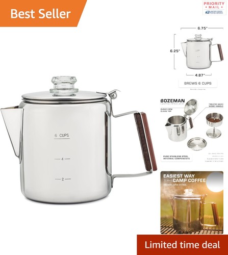 Stovetop coffee percolator pot - stovetop,